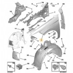 Citroen Ds4 D41 Ön Sağ Çamurluk Orjinal
