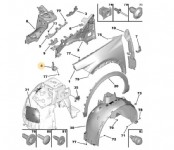 Peugeot 408 Sağ Ön Çamurluk Bağlantı Sacı Orjinal