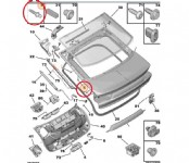 Peugeot 508 R8 Arka Bagaj Pandizot Bağlantı Rotili Orjinal